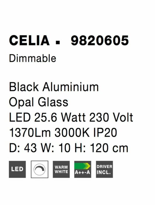 Celia - Lustra inel negru 8