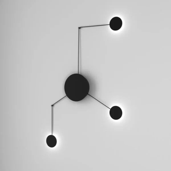 M10112_MAXI POINT round LED spider wall black (Large) Sistemul Spider