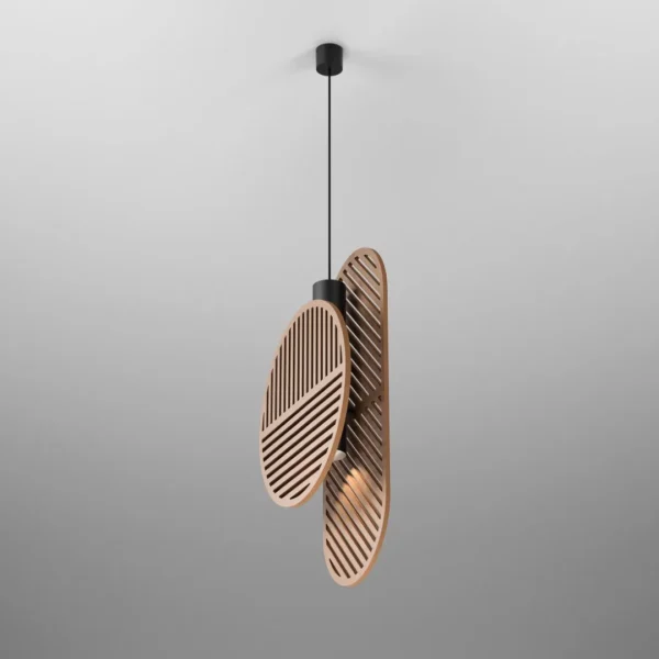 IK0015-05_IKI LED suspended black mdf orange (Large) Lustra IKI