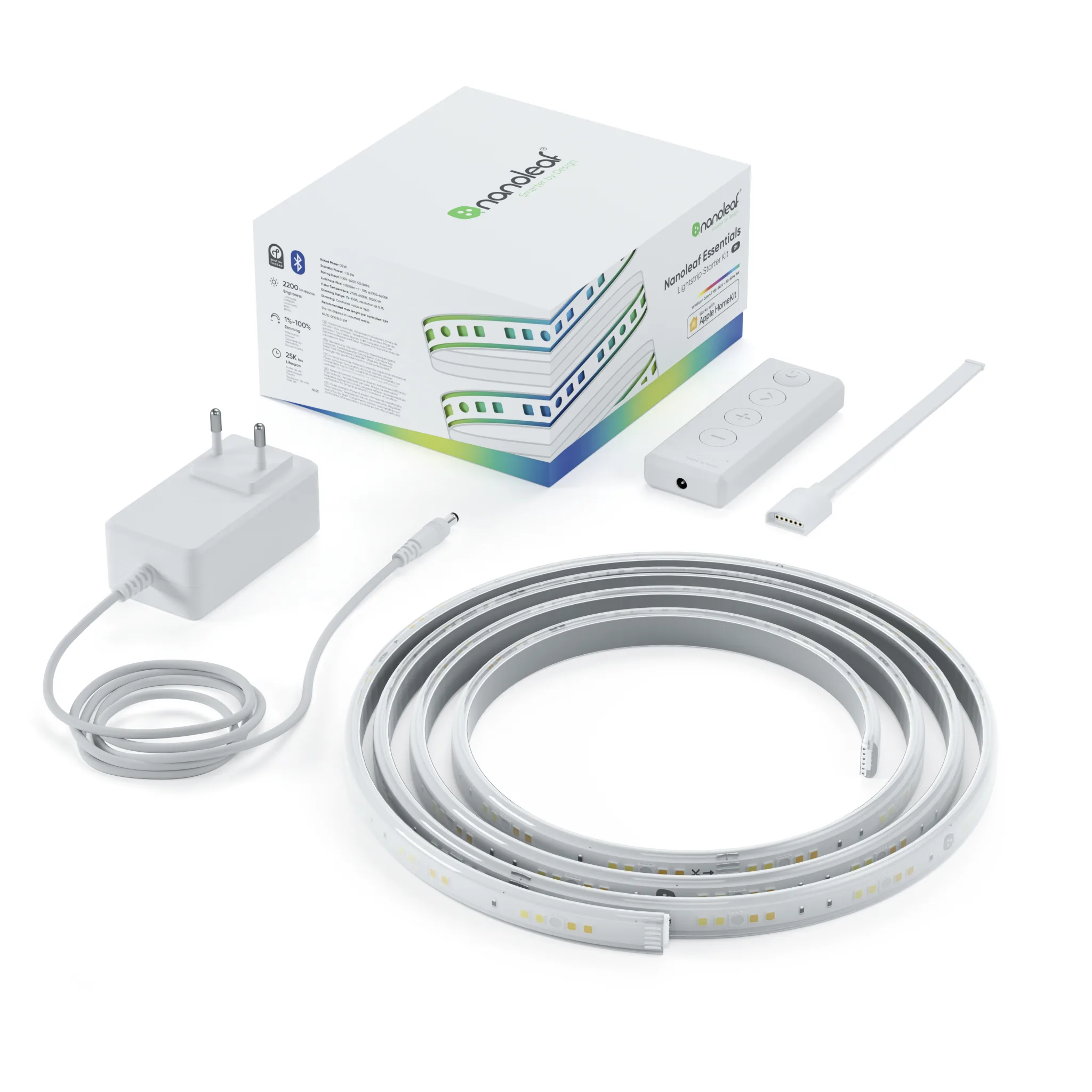 Nanoleaf Essentials - Set de pornire cu bandă de lumină, 2m