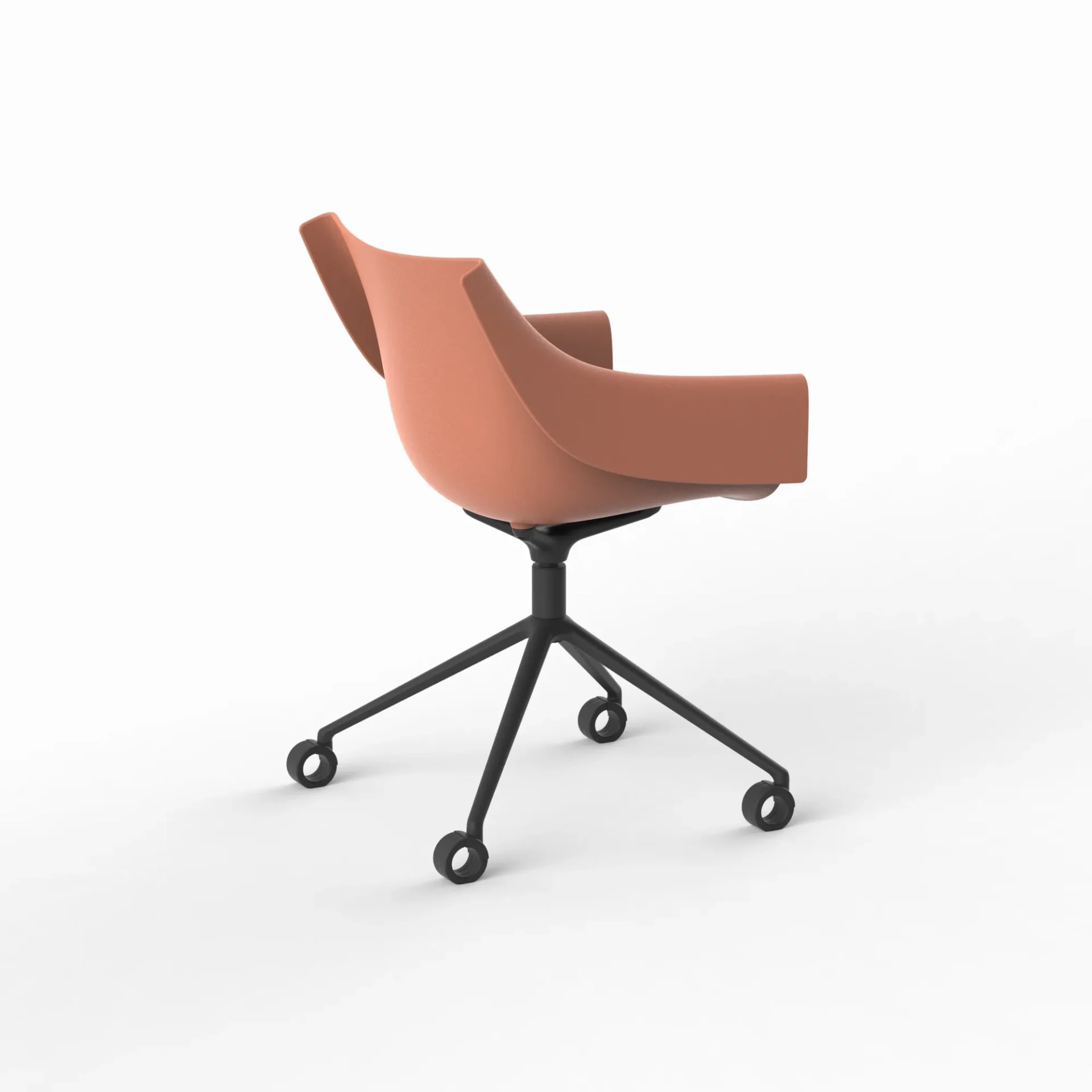 vondom-manta-outdoor-indoor-swivel-caster-armchair-1 Manta - scaun rotativ cu rotile