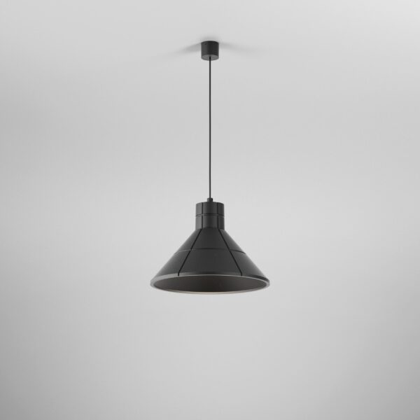 Lustră neagră suspendată cu design expansiv