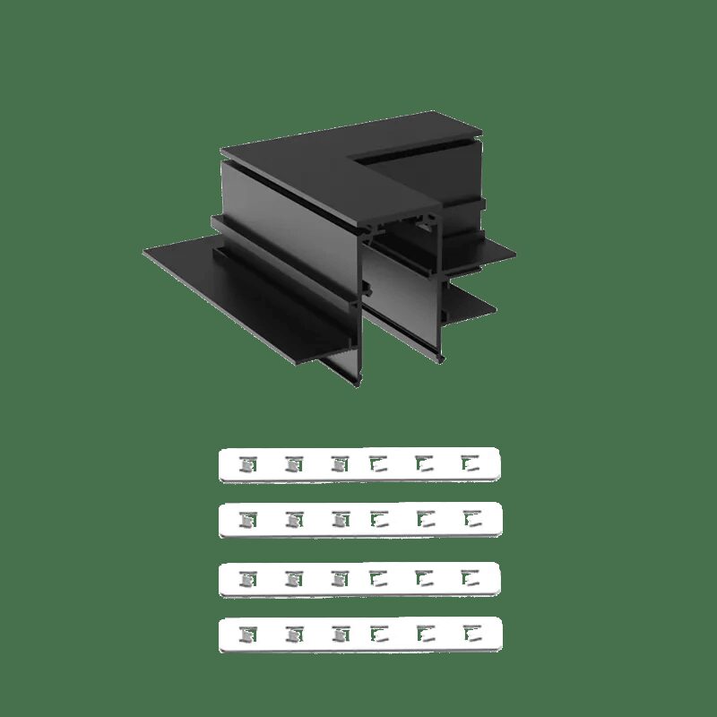 bxh3l33t91iyhgnu9xbu Conector MT20 90 grade incastrat, Negru, 95x95x50mm.
