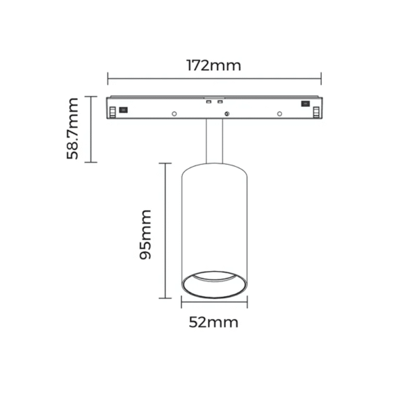 jgkcd6vsxj1foanrqcwl Modul sina Aim Spot 52, 10W, 3000K, CRI>90, optica 36 grade, On/off, Negru.