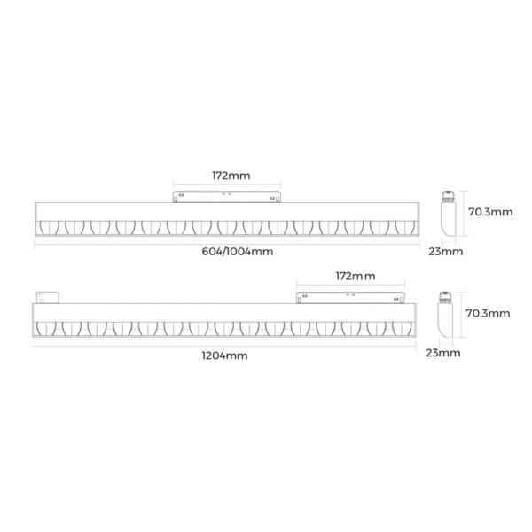 Modul sina Wallwasher, 10W, 3000K, CRI>90, asimetric 60x25x75, On/off, Negru.