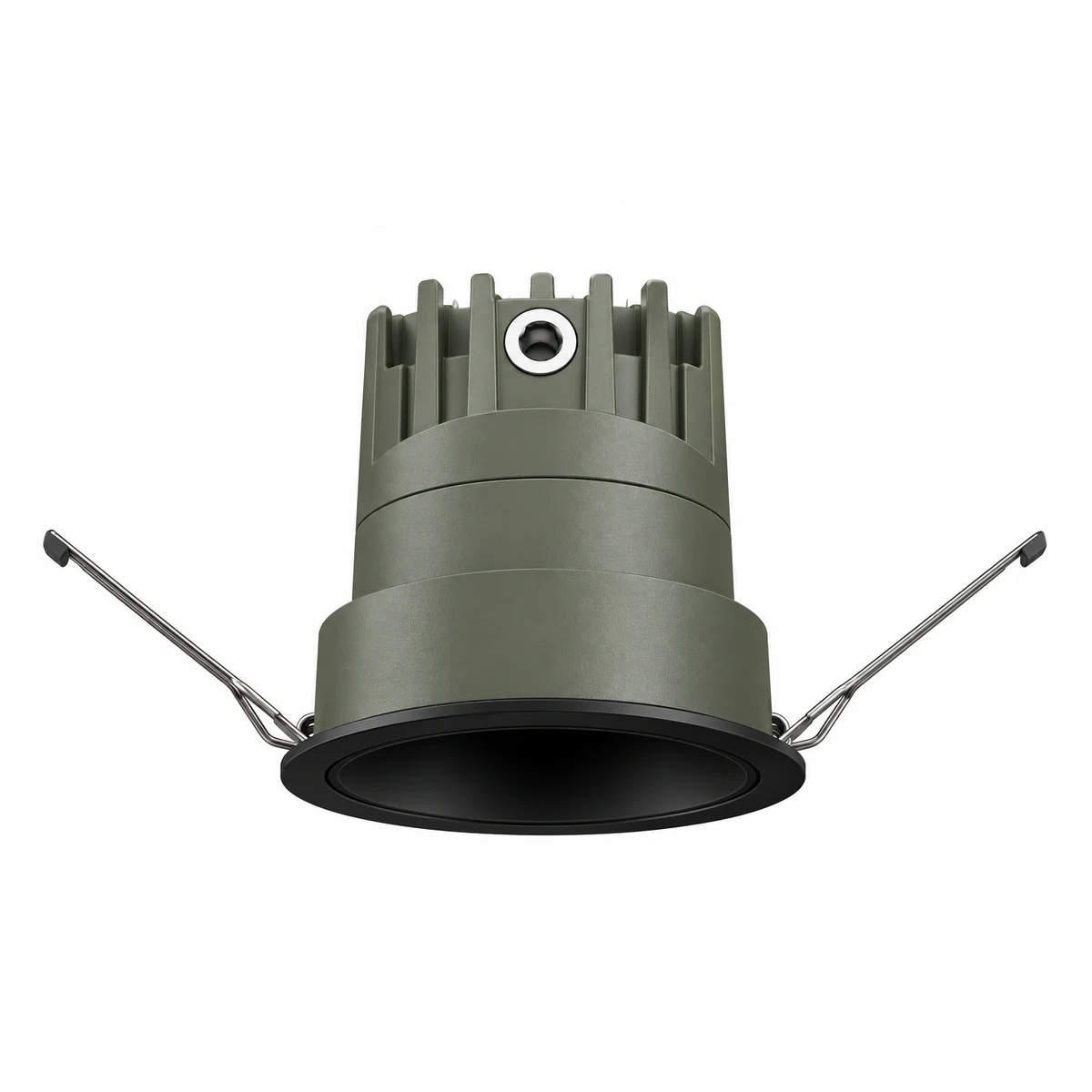 Spot incastrat Negru Ray 75, 12W, 3000K, CRI>90, optica 36 grade, On/off, diametru 75mm.