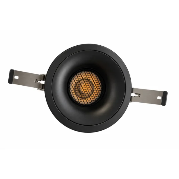 spot incastrat ray 75, 12w, 3000k, cri>90, optica 36 grade, on/off, rama neagra, diametru 75mm. Spot incastrat Negru Ray 75, 12W, 3000K, CRI>90, optica 36 grade, On/off, diametru 75mm.