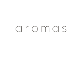Textul „aromas” pe fundal negru