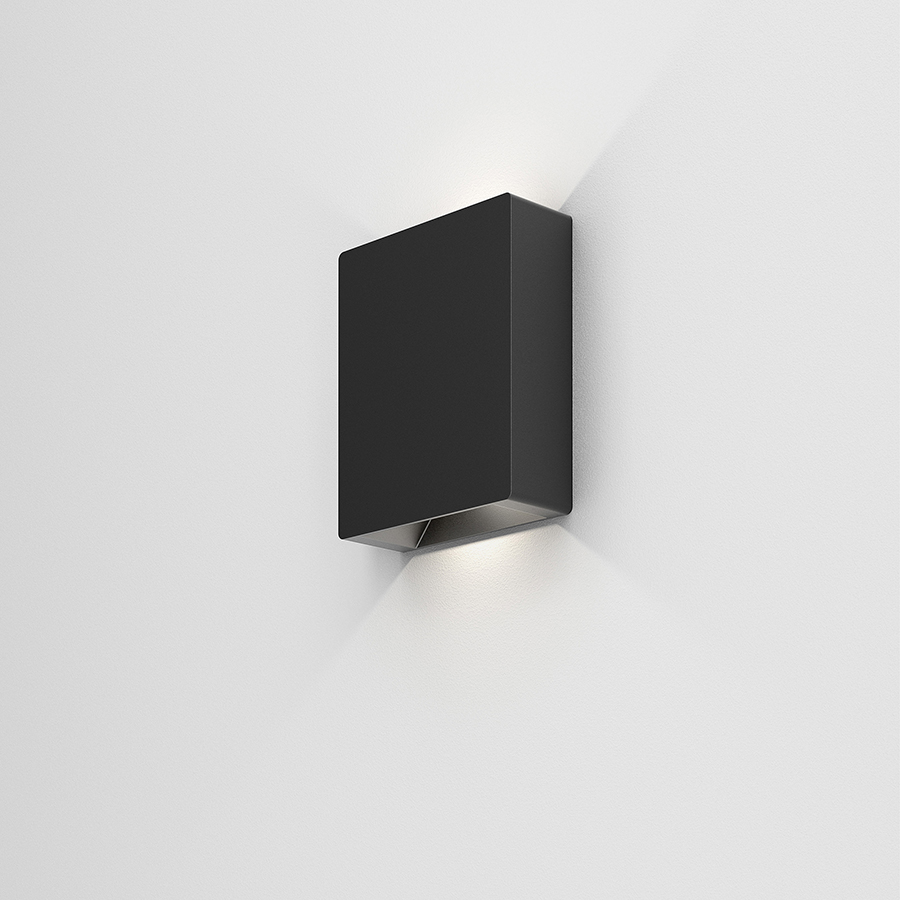 AQForm LEDPOINT pătrat up&down exterior M927 68° de perete negru