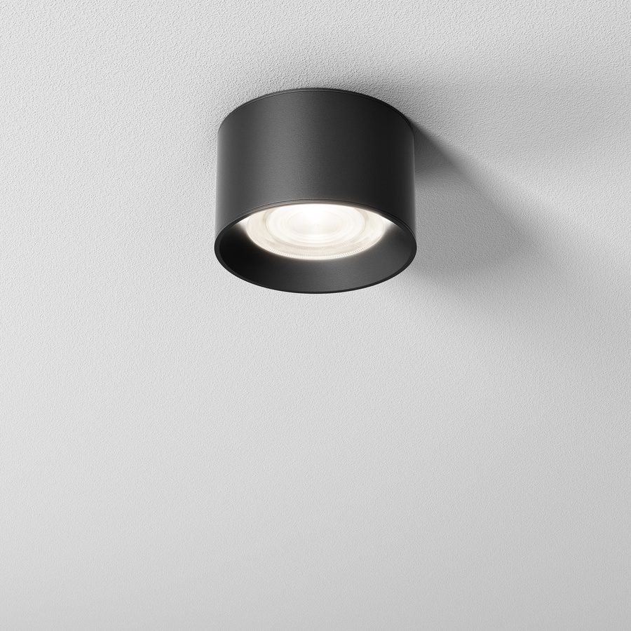 47018-m927-w3-ph-12 AQForm ONLY rotund mini 7 LED 230V exterior M927 40° Phase-Control aplicat negru