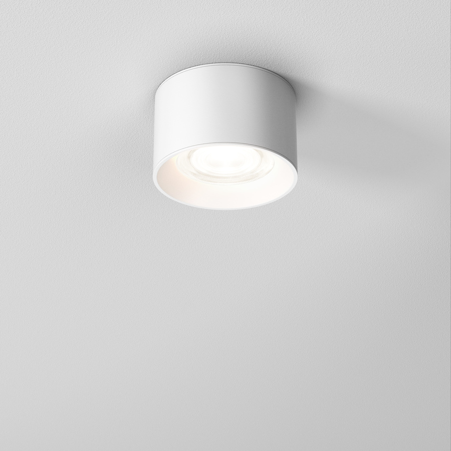 47018-m930-w3-ph-13 AQForm ONLY rotund mini 7 LED 230V exterior M930 40° Phase-Control aplicat alb