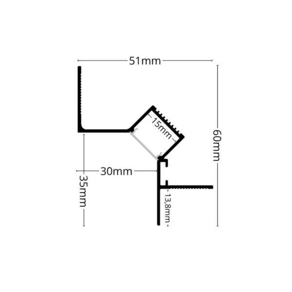 profil led scafa shadow gap negru Profil LED Scafa Shadow Gap Negru – Difuzor Opal Inclus