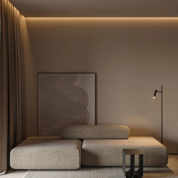 profil led scafa shadow gap negru Profil LED Scafa Shadow Gap Negru – Difuzor Opal Inclus