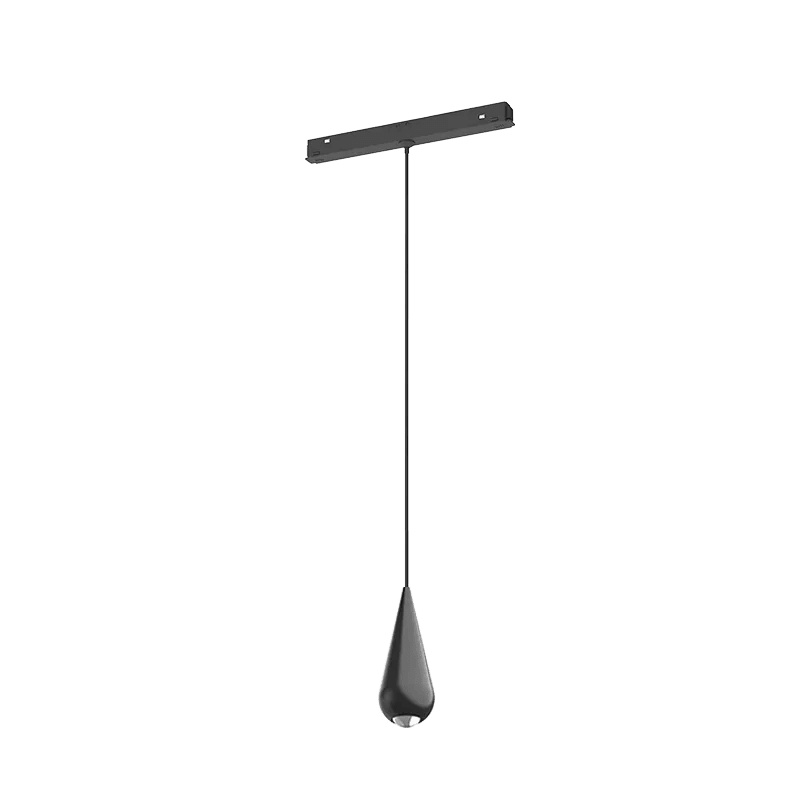 Pendul magnetic Drop, 3W, 3000K, CRI>90, optica 110 grade, On/off, Negru.